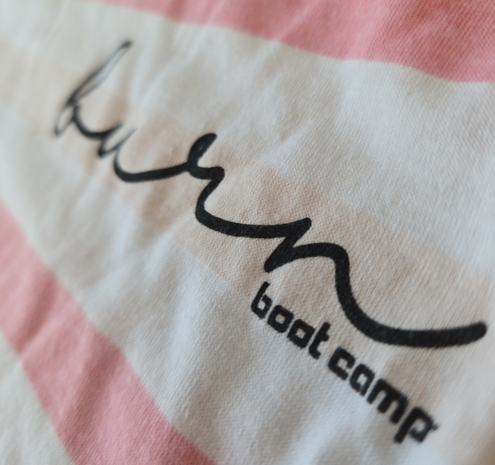 Burn Boot Camp Pink Striped Top